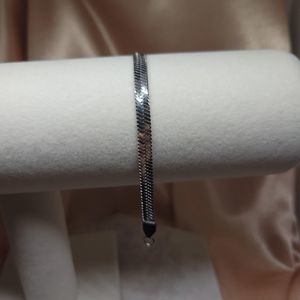 Silver Herringbone Snake Bracelet
